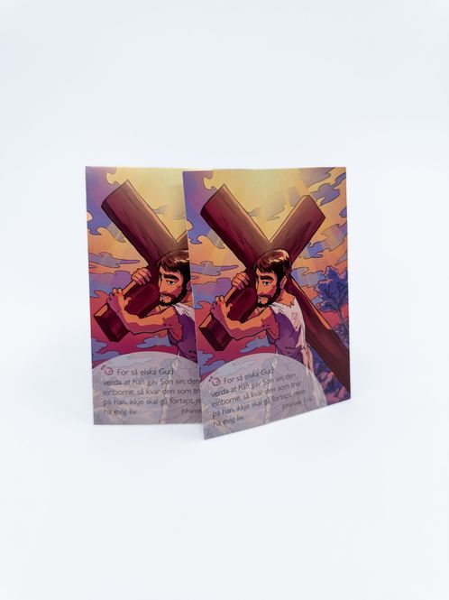 Hovedbilde 10 pk Supersetningskort Johannes 3,16