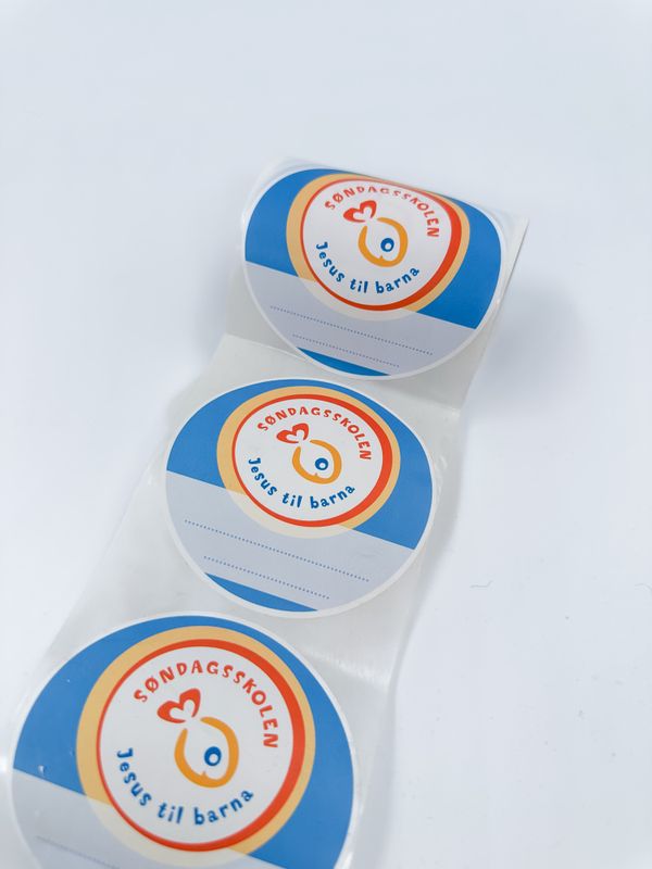 Klistremerker navnelapp, rull a 25 stk