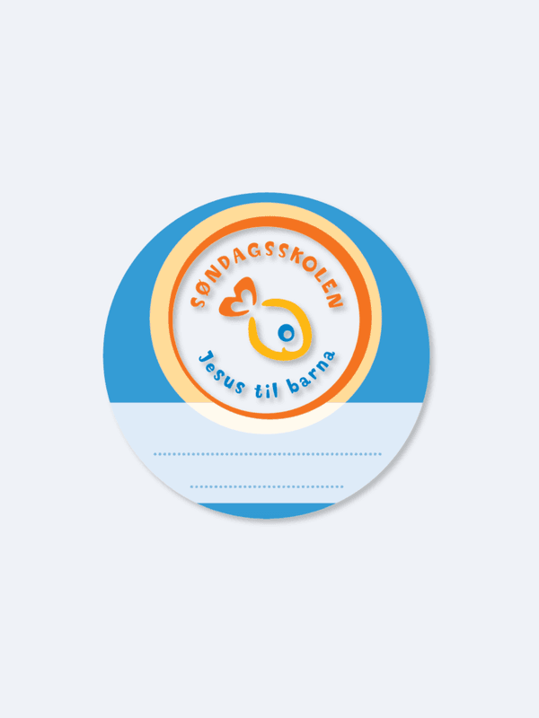 Klistremerker navnelapp, rull a 25 stk